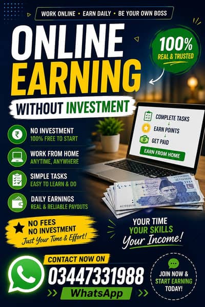 online work without investment available