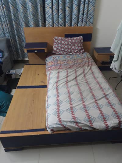 Single Bed Set with Storage and Side-Table