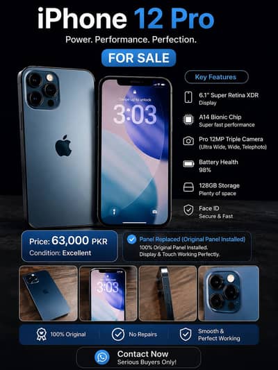 Apple iPhone 12 Pro 03178316102 contact Now