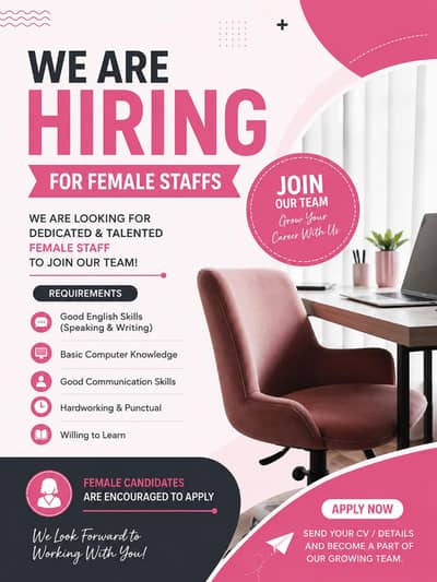 Zx solution Hiring for female staff