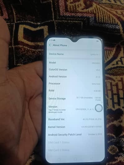 OPPO F9 4gb 128gb