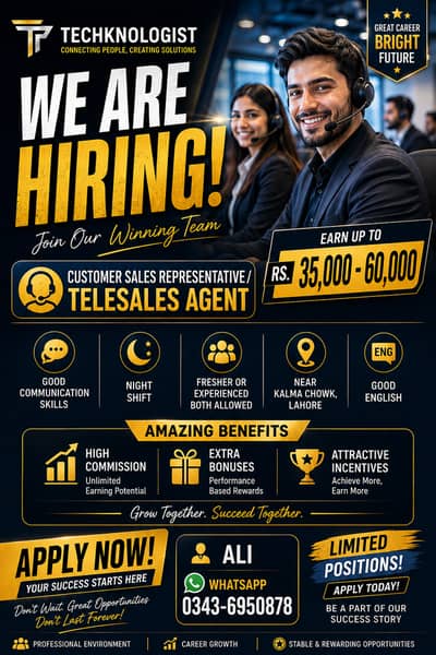 Call Center Job | Calling Agents Required for Night Shifts | Sales Job