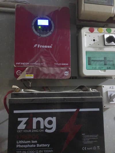 Fronus 1.6kv Inverter and Zing 12.8V 100Ah lithium battery