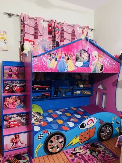 Kids Bunk Bed (Girl & Boy theme) with Original Molty Foam Mattresses
