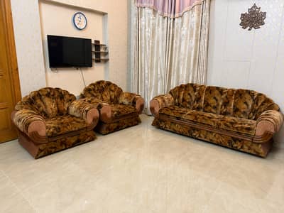 7 Seater Sofa Set 3+2+1+1 | Wooden Classic Design