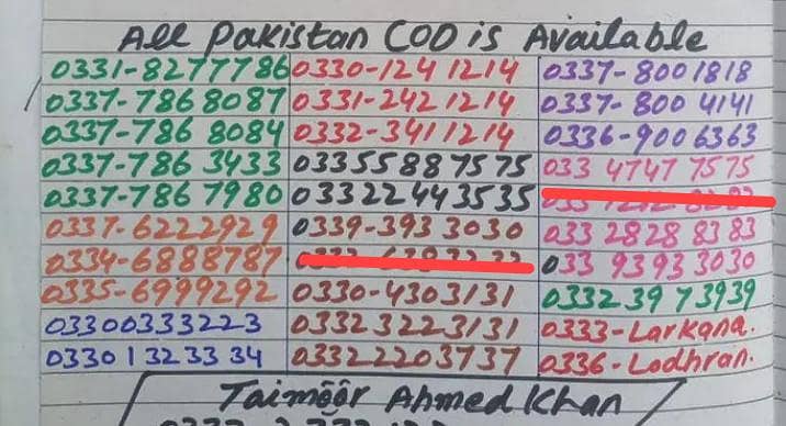 Ufone Pair Numbers 3