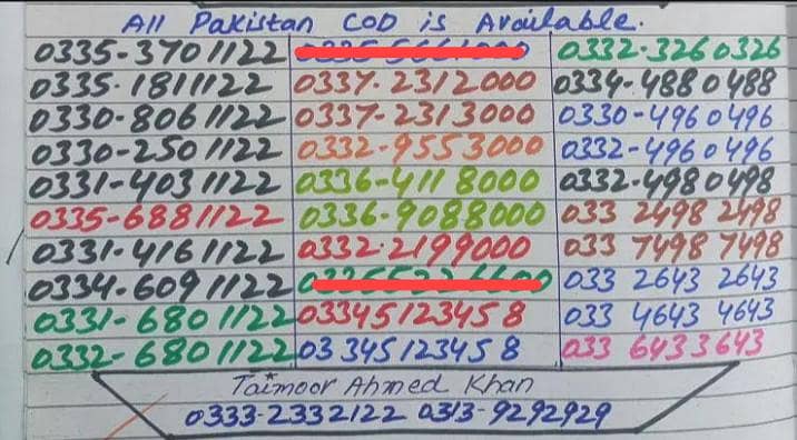 Ufone Pair Numbers 6