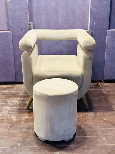 solid wood base sofa and foot stool set