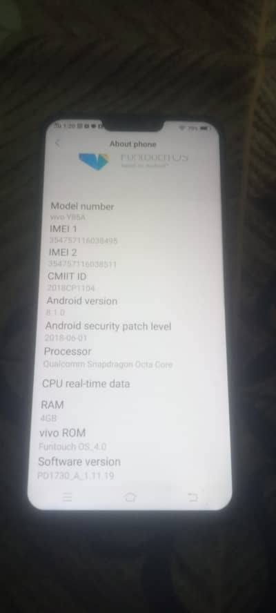 vivo y 85