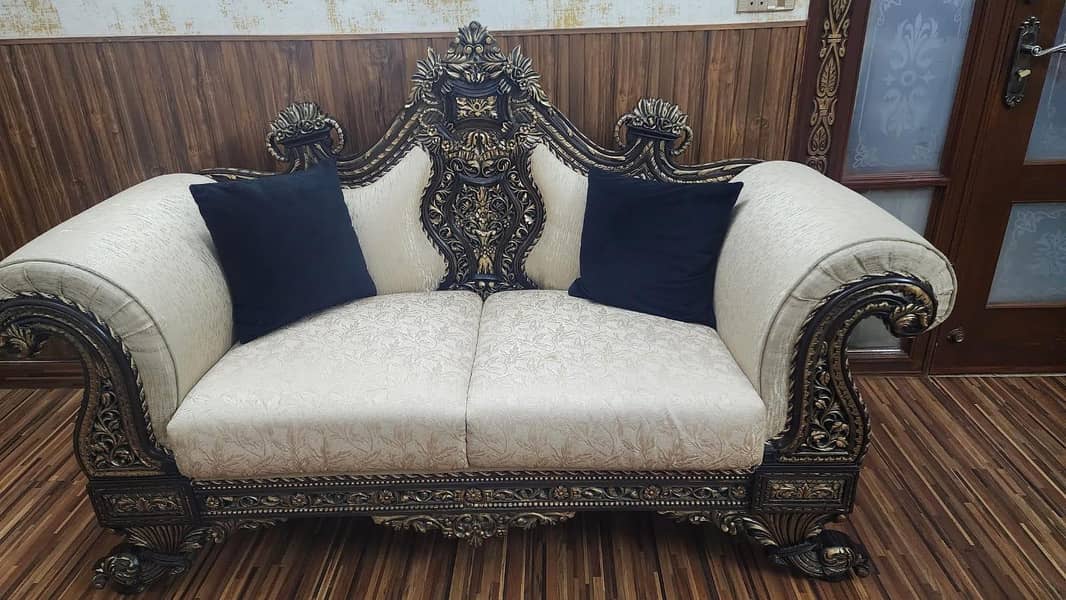 Chinioti solid wood 7 seater sofa 1