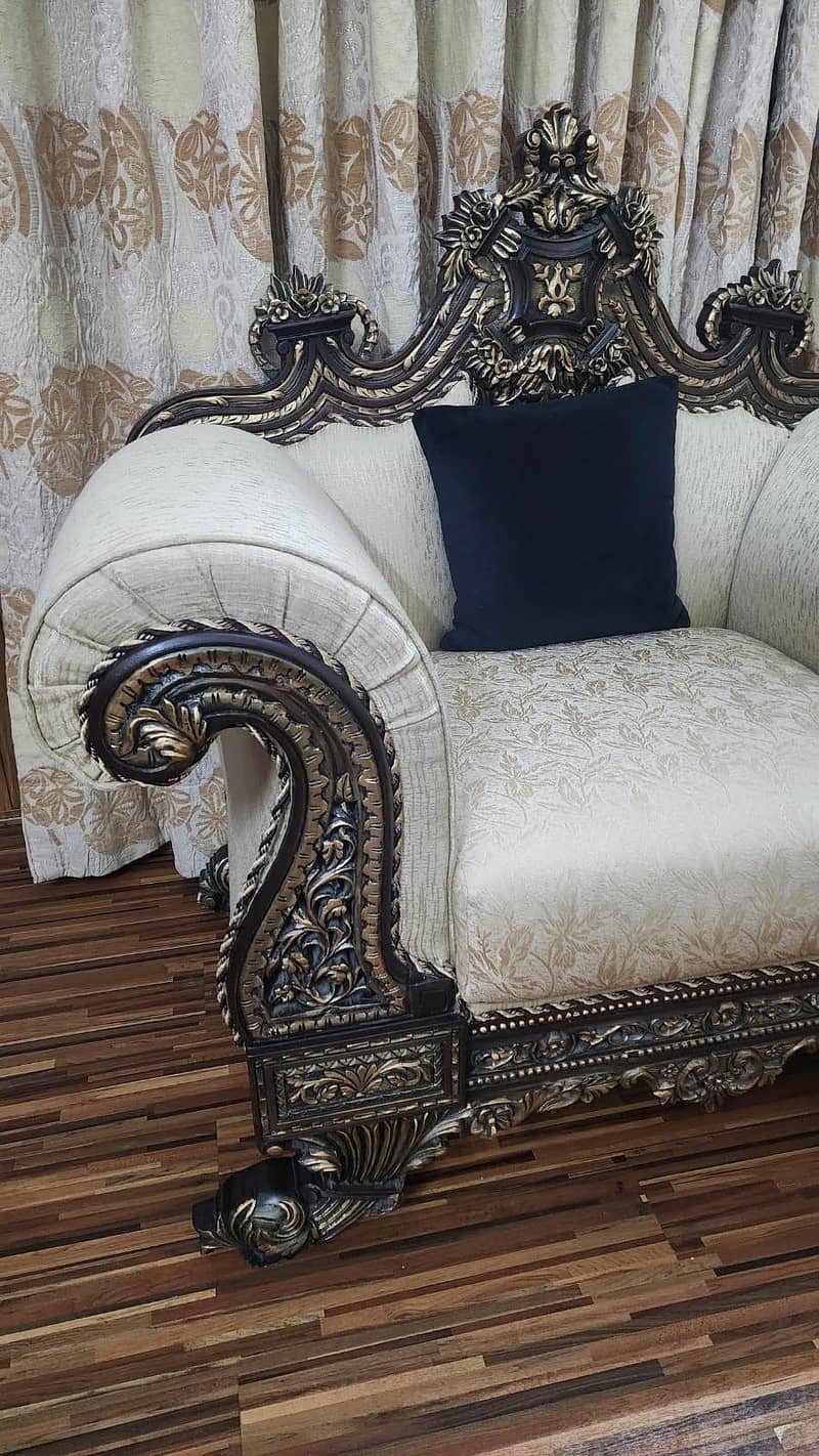 Chinioti solid wood 7 seater sofa 5