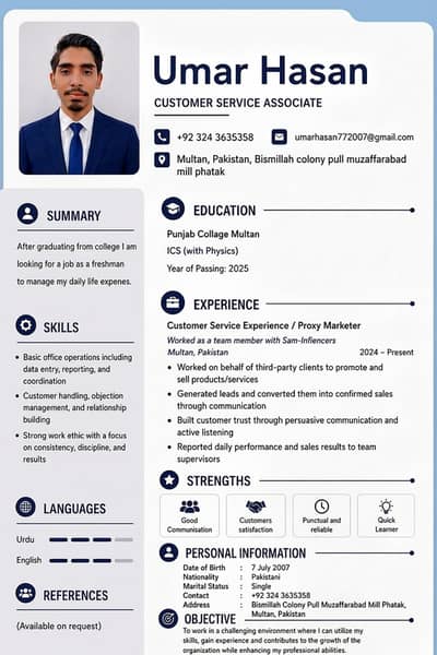 ICS Fresher Looking for Job | Call Center | Data Entry | Computer Op