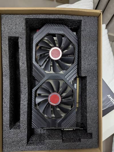 xfx rx 580  8 gb with box  no disolay card