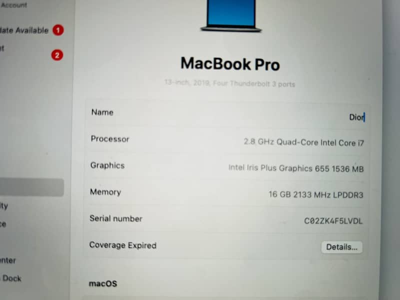 MacBook Pro 19 2