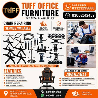 Office Chair Repairing | Hydrolic - Base - Arms - Wheels