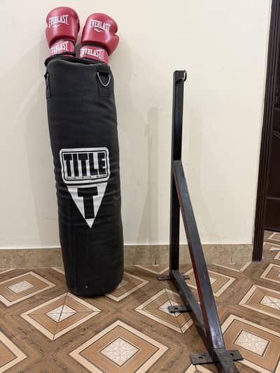 Punching Bag, Stand and Boxing  Gloves