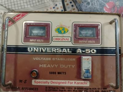 stablizer 5000 watts 2 ton ac araam se  chalata hai