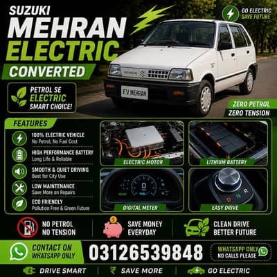 Suzuki Mehran Fully Electric Coversion