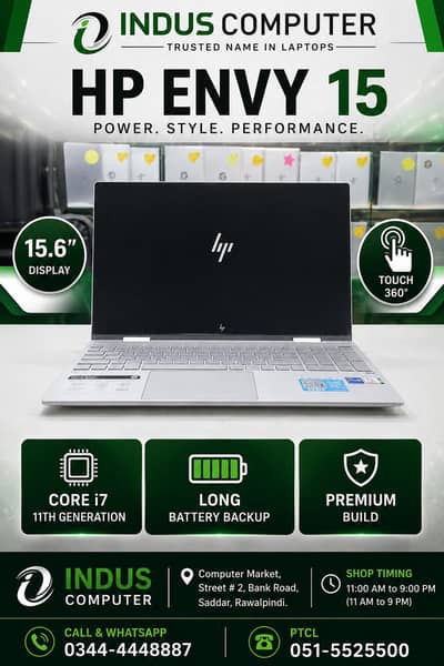 HP Envy 15 – Core i7 11th Gen | Touch 360°