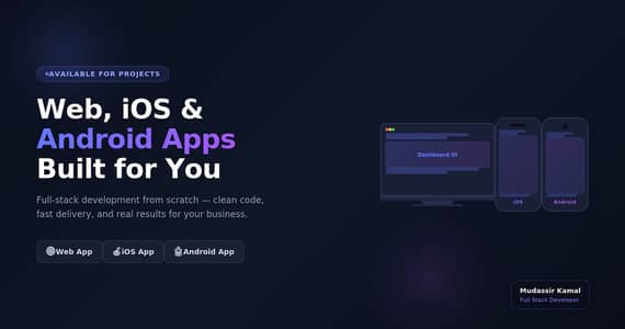 Professional Web App, iOS & Android App Developer – Full Stack