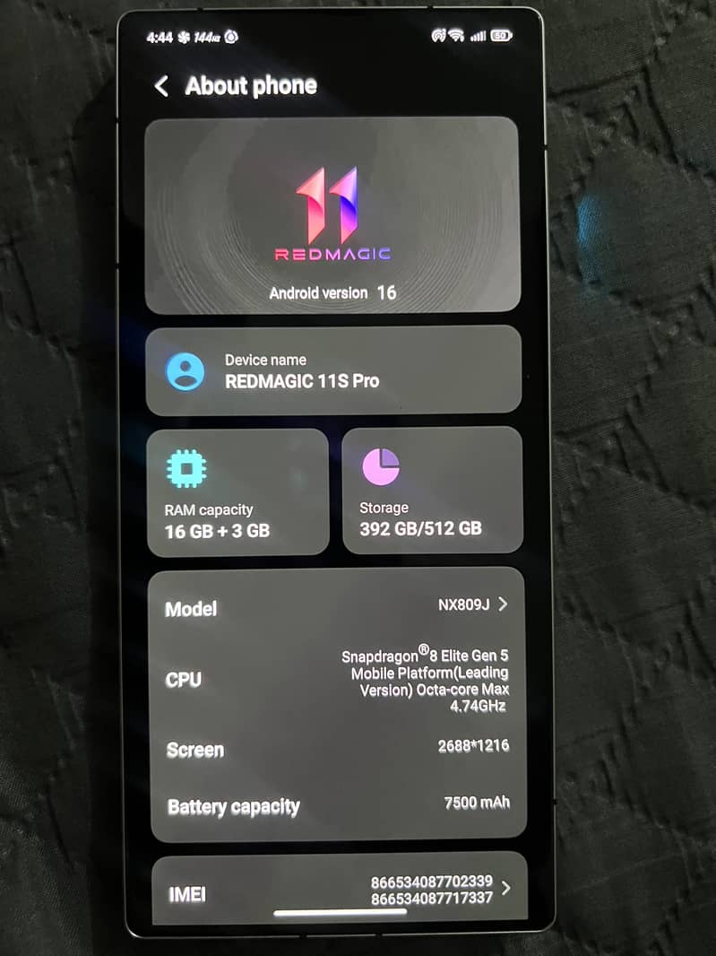 Redmagic 11S pro 5G  16/512 1
