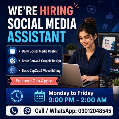 Social Media Assistant Required