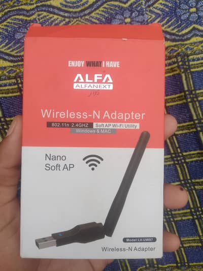 Alfa Wireless-N USB Adapter - High Speed WiFi Dongle