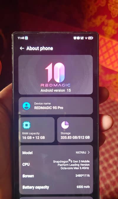 Zte nubia RedMagic 9S Pro