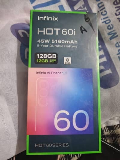 Infinix Hot 60i only 55000 box pack non activie