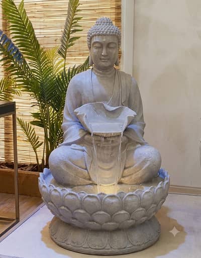 waterfall buddha sculpture