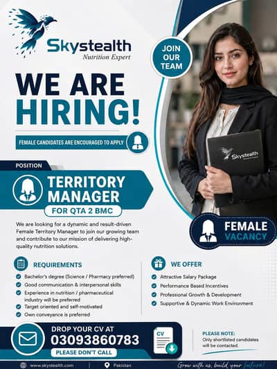we required Territory Manager Medical rap for Quetta City
