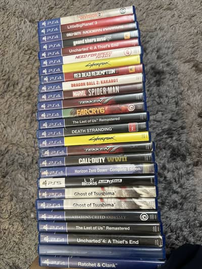 PS4 games  dragon ball z nfs  TEKKEN 7 cyberpunk gta v cod spiderman