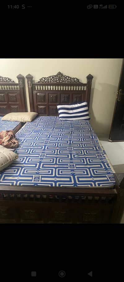 Wooden pure bed