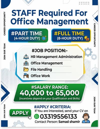 staff required for job management