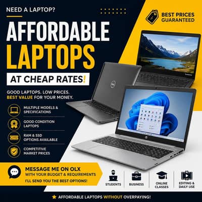 ANY KIND OF LAPTOP AT BEST PRICES 