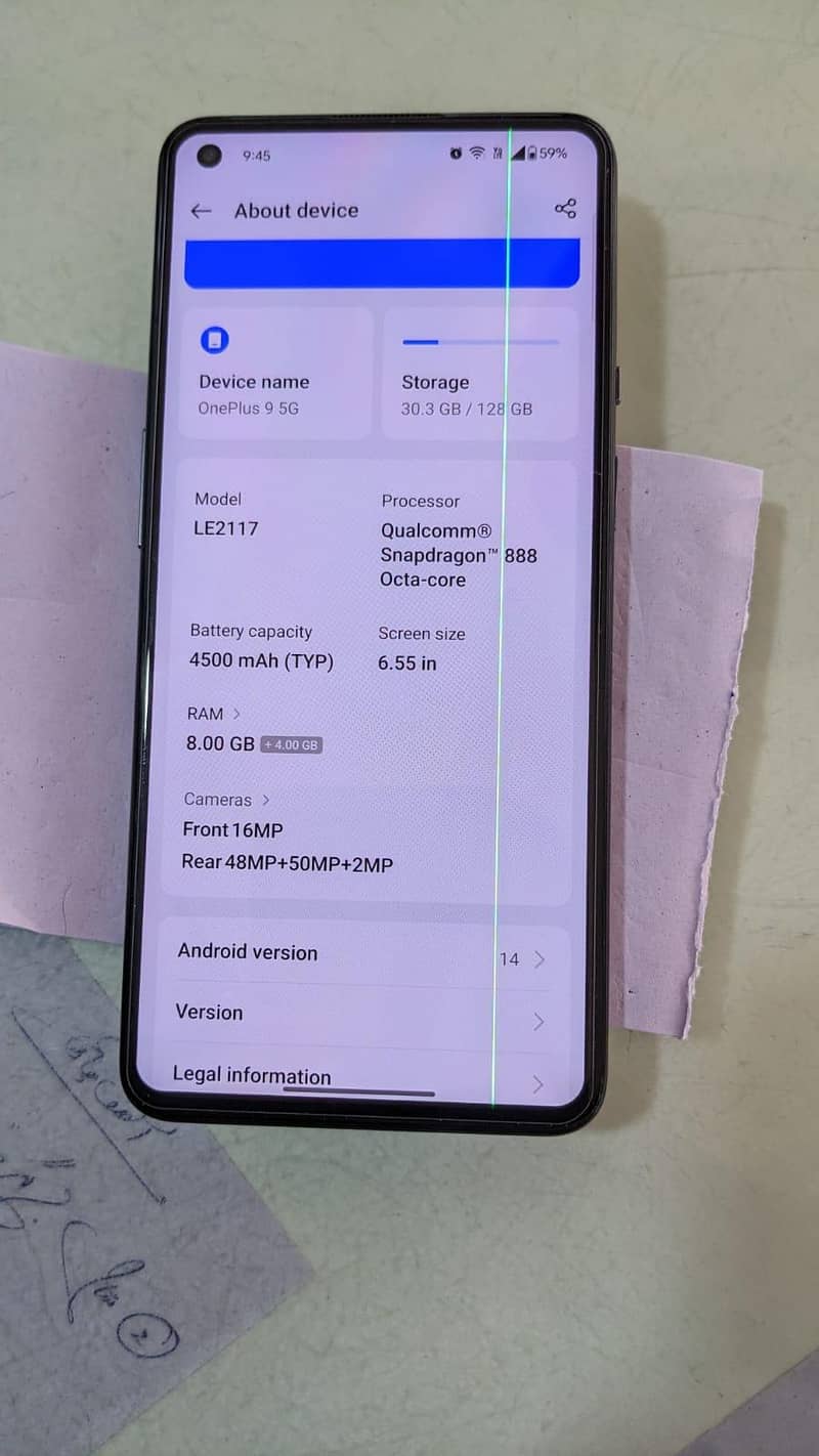 One Plus 9 5g 3