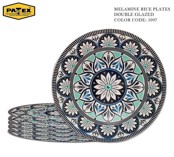 Ebony Symphony Melamine Rice Plates - Code R#5016