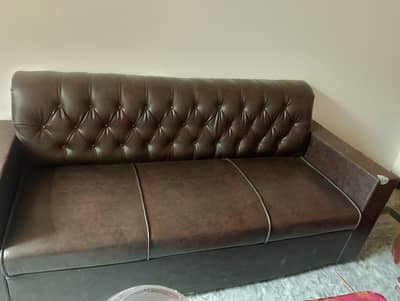 leather sofa set 5 seater in good condition