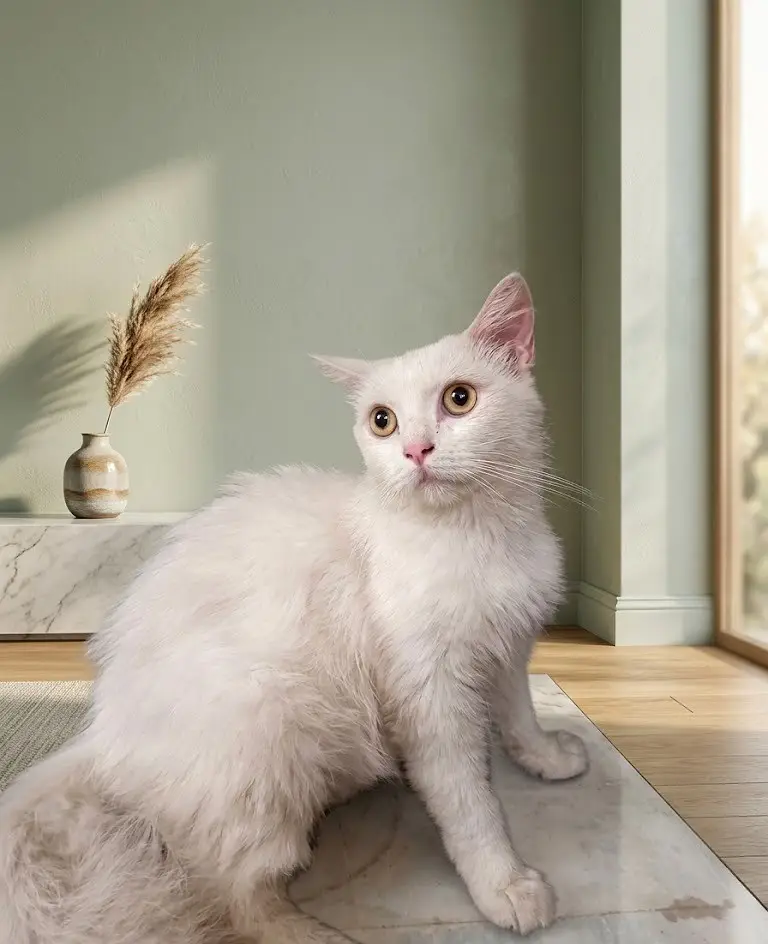 White Persian Pregant female cat for sale — photo 2