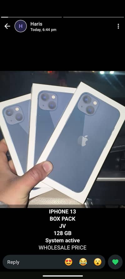 Apple iPhone 13 box pack Stock Available