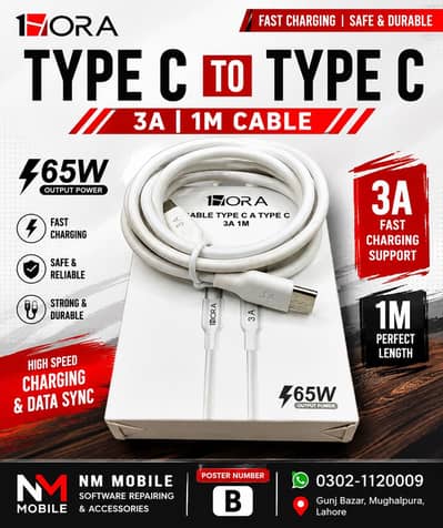 Type c & micro charging cable