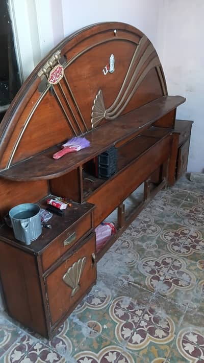 Made by old wood  5 seater sofa  double bed with  dressing table