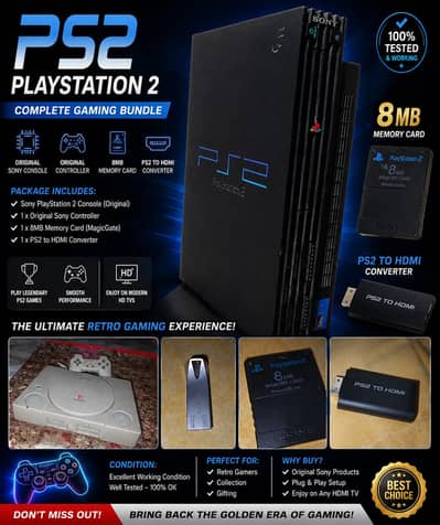 Ps1 and Ps2  offer with 40+ games Usb and 8Mb memory card . . . . . .