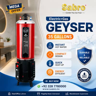 sabro geyser/ electric geyser / gass geyser