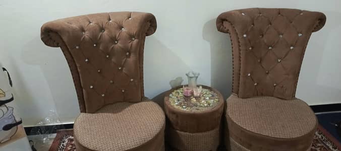 Coffee Chairs, Long Back Room Chairs.