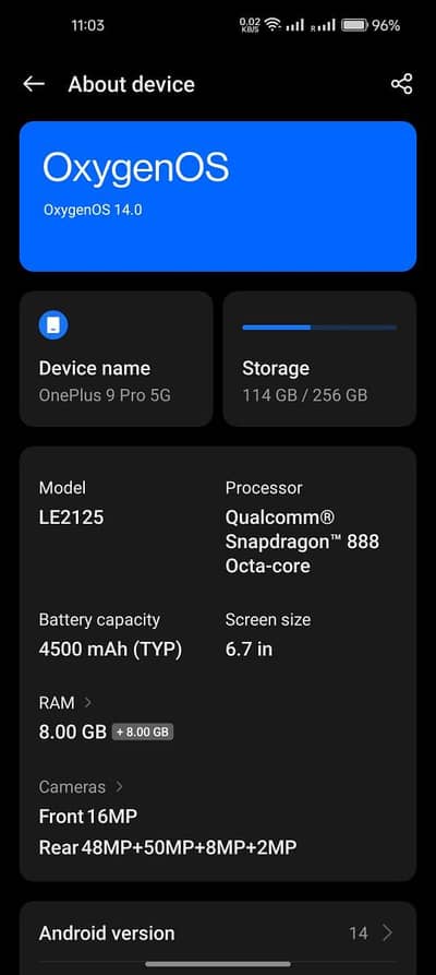 One Plus 9 Pro