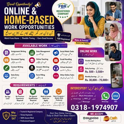 Assignment Writing/ Part Time - Full Time Job /Job for male and female
