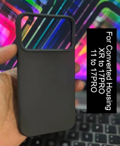 Iphone XR converted to 17 promax plain black for sale delivery availab