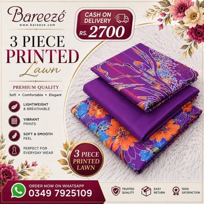 Bareeze | 3 PC | Printed Lawn PRINTED LAWN