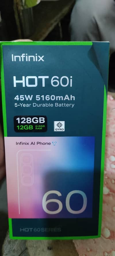 Infinix hot 60i brand new condition 15 days used only 10/10